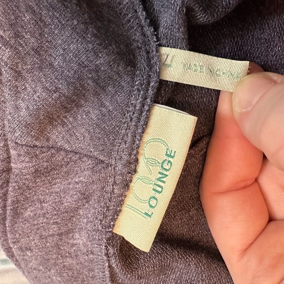 LOGO Navy Open Front Cardigan French Terry Waterfall Size Large lagenlook - Picture 8 of 9